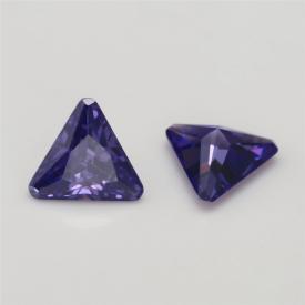 三角倒角 中紫蓝 AA 立方氧化锆 3x3~11x11mm